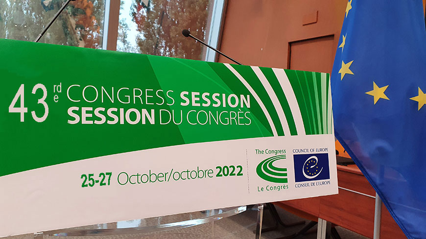 The war against Ukraine; local and regional democracy in Belgium, Denmark, Czech Republic and Sweden; human rights and the environment; women and children refugees among the themes of the 43rd Congress session