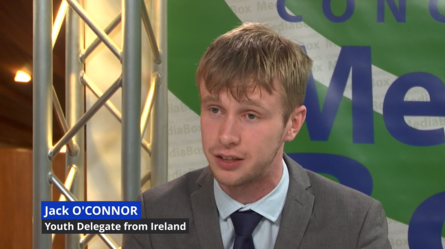 Jack O'Connor, délégué jeune irlandais