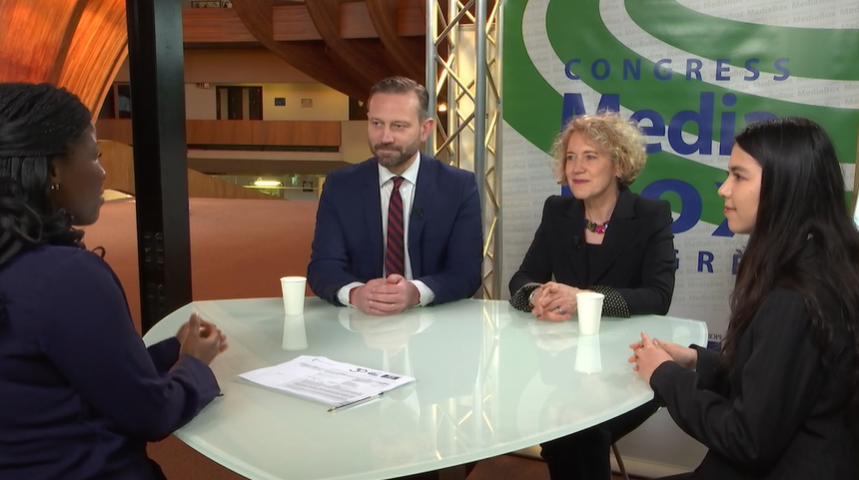 Corine Mauch, maire de Zurich, Suisse - Einar Þorsteinsson, maire de Reykjavík, Islande - Liana Liu Ioannides, déléguée jeune au Congrès, Chypre