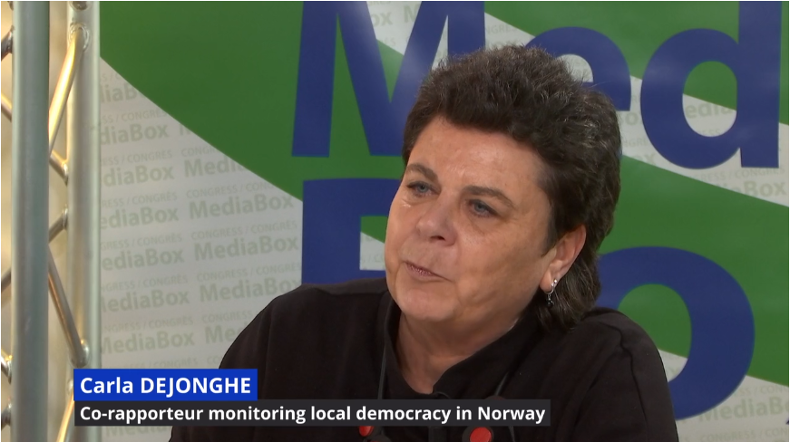 Carla Dejonghe, Co-rapporteur sur le suivi de la démocratie locale en Norvège
