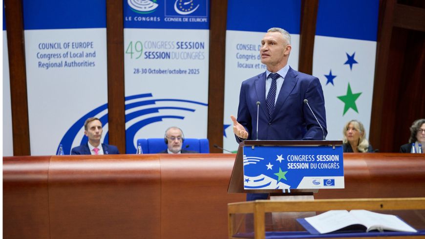 Vitali Klitschko, maire de Kyiv, qui s'est adressé aujourd'hui au Congrès
