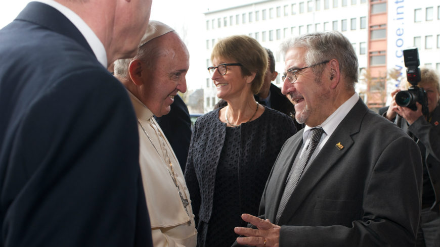The Congress supports Pope Francis’s call for a “new agora” for dialogue between all civic and religious groups