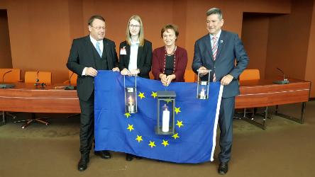 "Peace light" ceremony at the Council of Europe