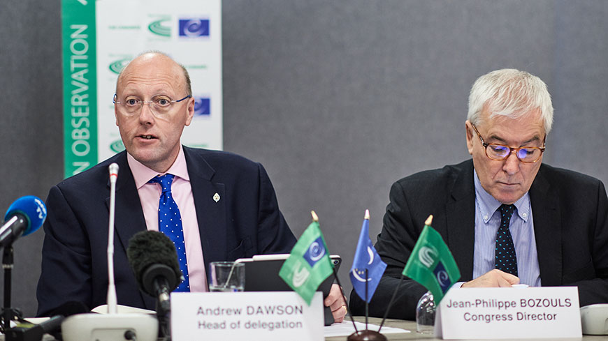 Andrew DAWSON (left), Congress Rapporteur and Head of the delegation, and Jean-Philippe BOZOULS, Congress Director