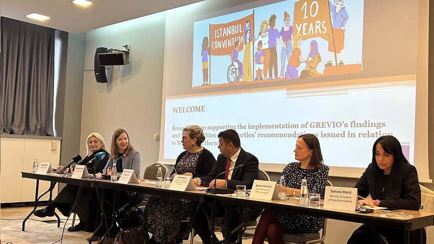 Follow-up round table on promoting national synergies in implementing the Istanbul Convention in Bosnia and Herzegovina