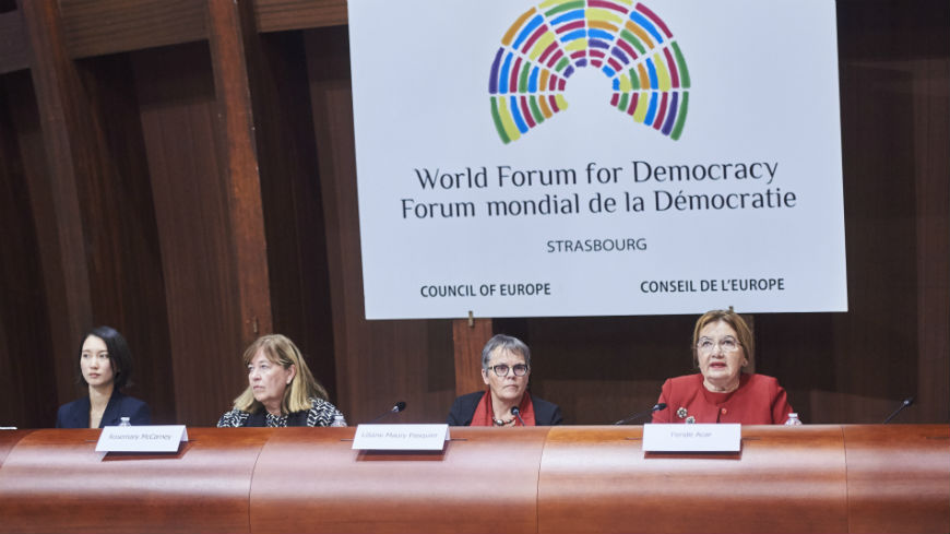 The President of GREVIO at the Council of Europe World Forum for Democracy 2018