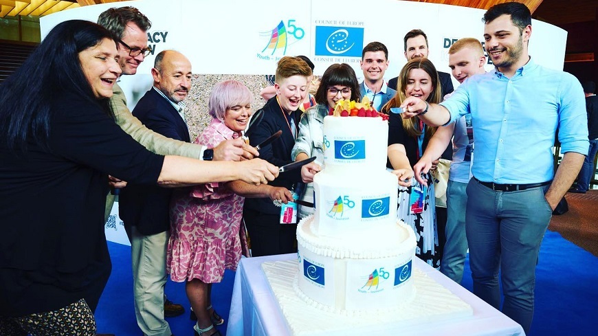 Youth Action Week - closing sessions: inspiring discussions and birthday cake celebrating the 50th anniversary of the CoE Youth Sector