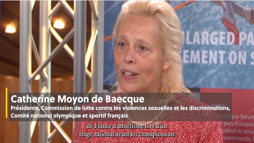 Catherine Moyon de Baecque, athlète française. Survivante de la violence sexuelle dans le sport.