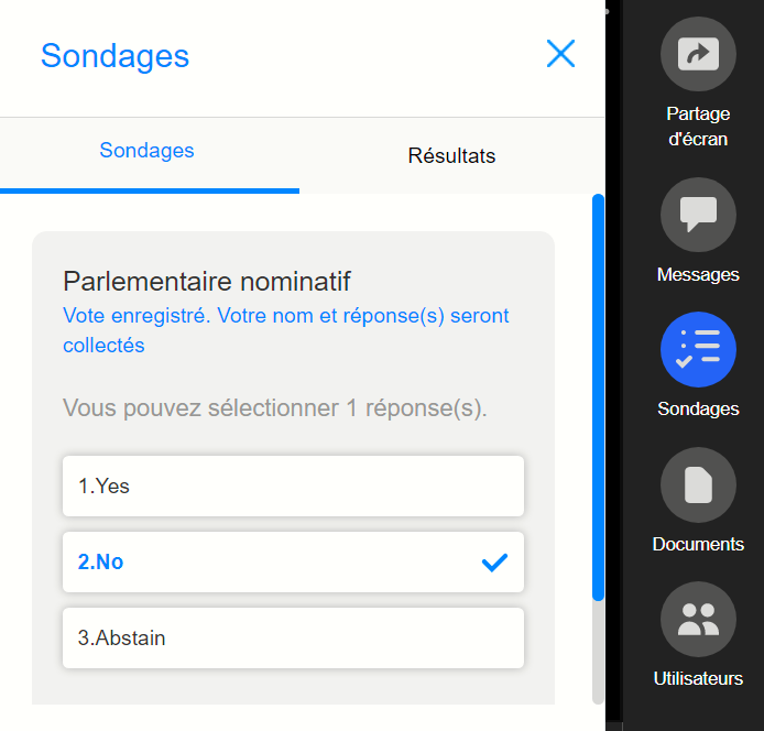 Polls tab