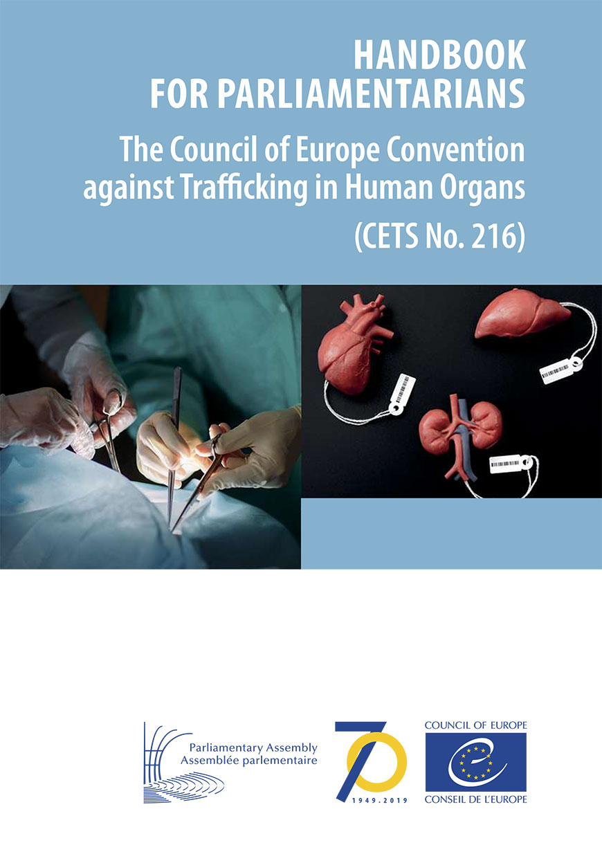 Manuel à l'usage des parlementaires - La Convention du Conseil de l'Europe contre le trafic d'organes humains (2019)