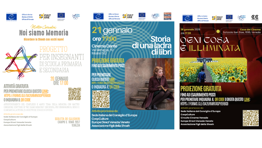 Giorno della Memoria: l'Ufficio di Venezia presenta un ciclo di eventi per mantenere vivo il ricordo