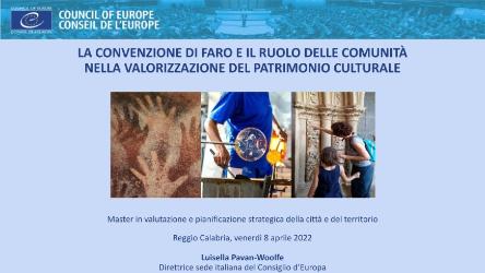 Patrimonio Culturale e Partecipazione all’università di Reggio Calabria