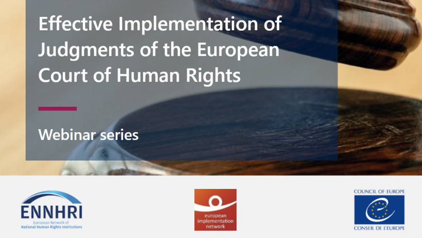 NHRIs webinars on the execution of ECHR judgments