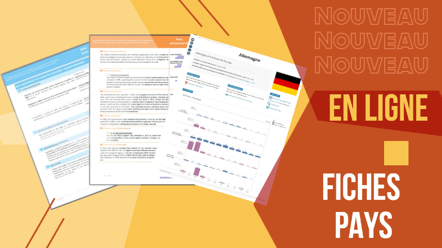 Nouvelles fiches pays en ligne sur l'exécution des arrêts de la CEDH