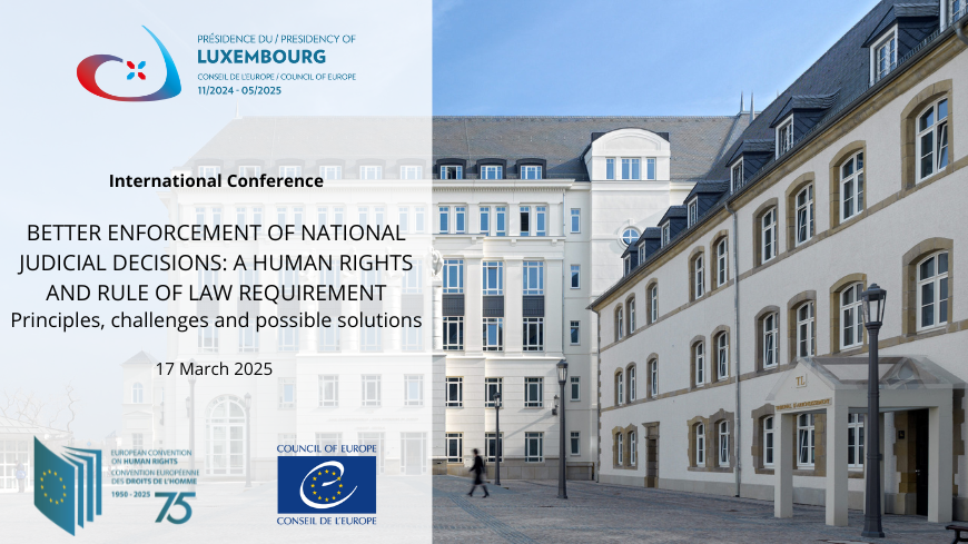 High-level Conference “Better enforcement of national judicial decisions: a human rights and rule of law requirement”