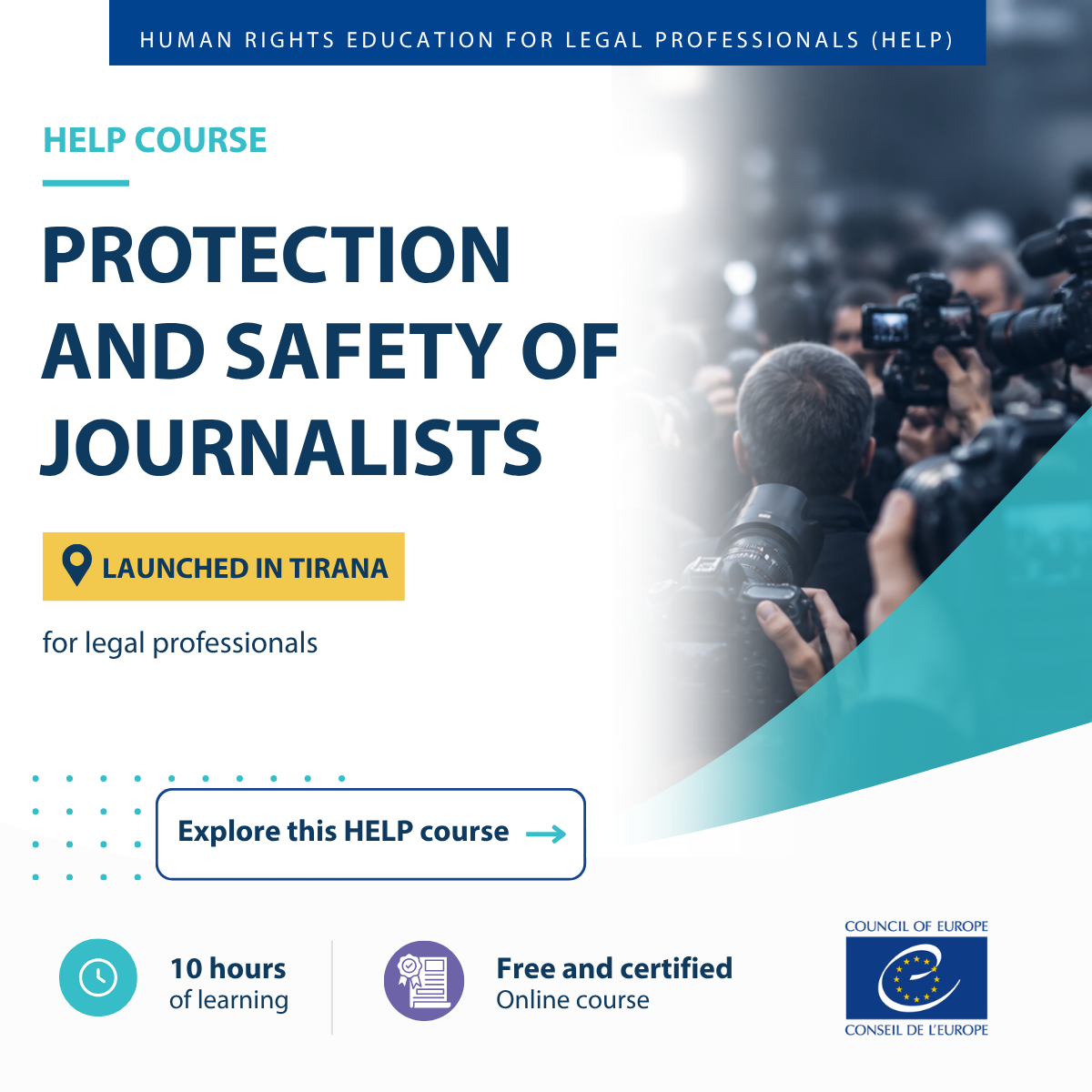 HELP Course on Protection of Journalists Launched in Albania