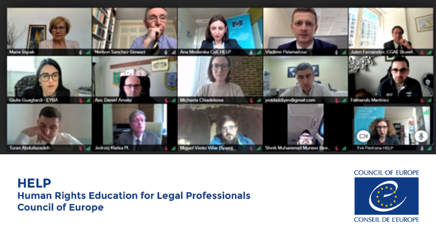 The Council of Europe HELP course launched jointly with European Association of Lawyers and the European Young Bar Association