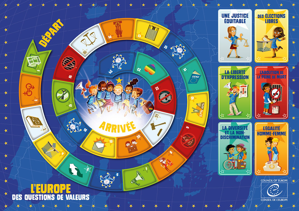Un grand jeu éducatif "L'Europe des valeurs"