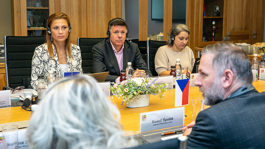 GRETA delegation with officials in Pilsen, Czech Republic