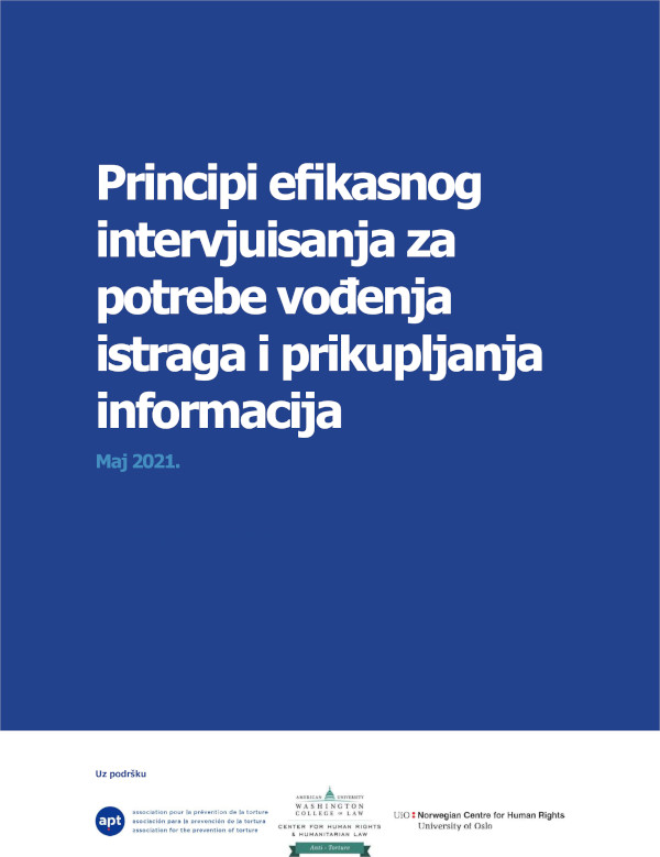 Principi efikasnog intervjuisanja za potrebe vođenja istraga i prikupljanja informacija