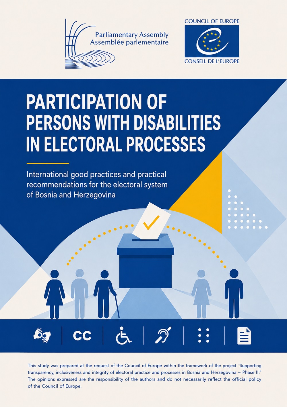 New Council of Europe study provides recommendations for more accessible and inclusive elections in Bosnia and Herzegovina