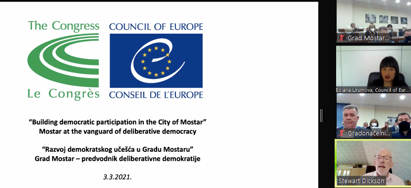 Grad Mostar – predvodnik deliberativne demokratije: Kongres započeo saradnju sa novim gradskim vlastima