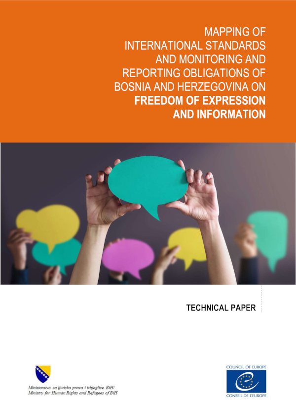 Mapping of international standards and monitoring and reporting obligations of Bosnia and Herzegovina on freedom of expression and information