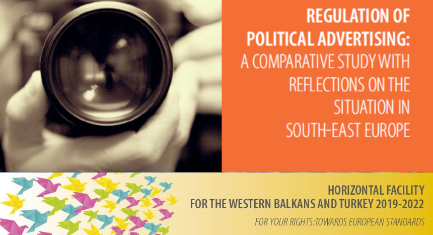 Studija Reguliranje političkog oglašavanja prevedena na lokalne jezike  Komparativna studija uz osvrt na situaciju u Jugoistočnoj Evropi
