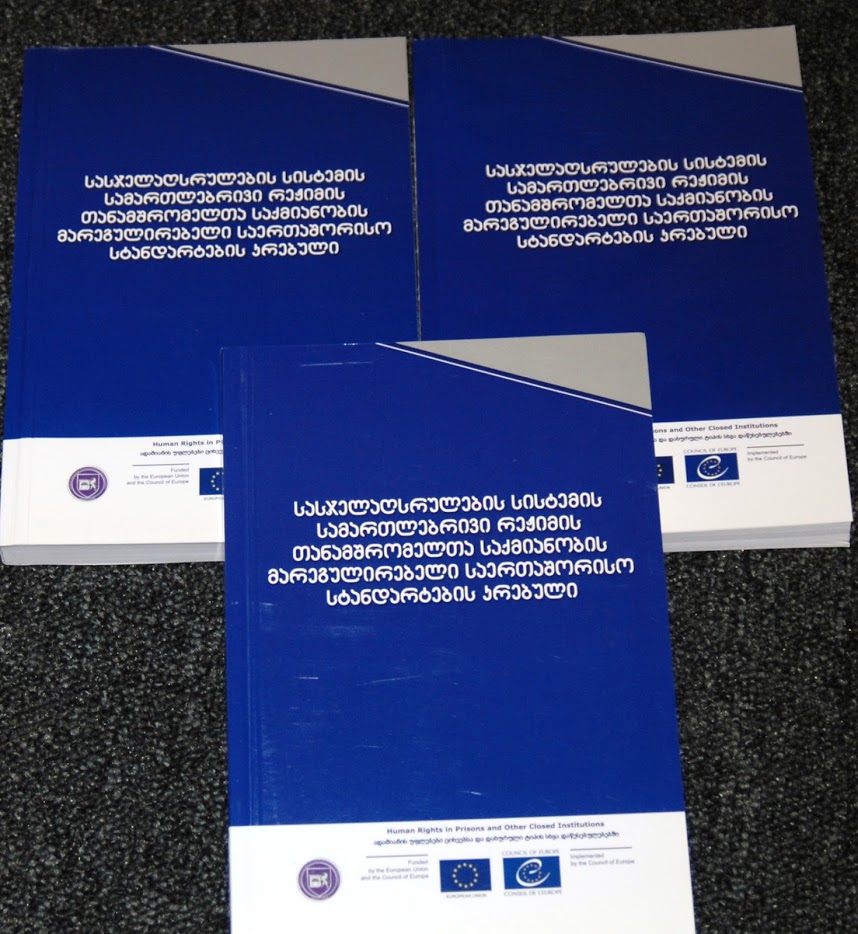 A compilation of international standards for the prison regime officers now available in Georgian