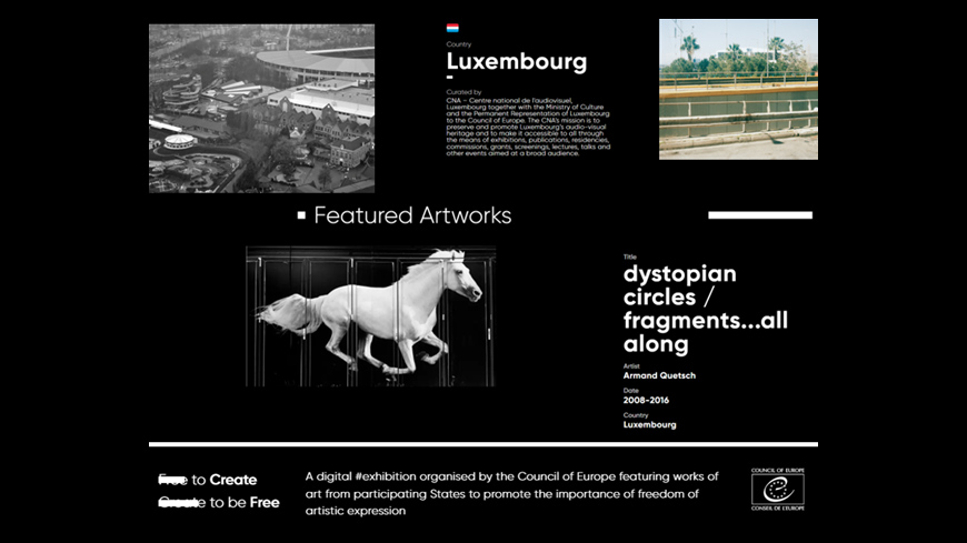 Luxembourg joins Council of Europe digital #exhibition “Free to Create — Create to be Free”