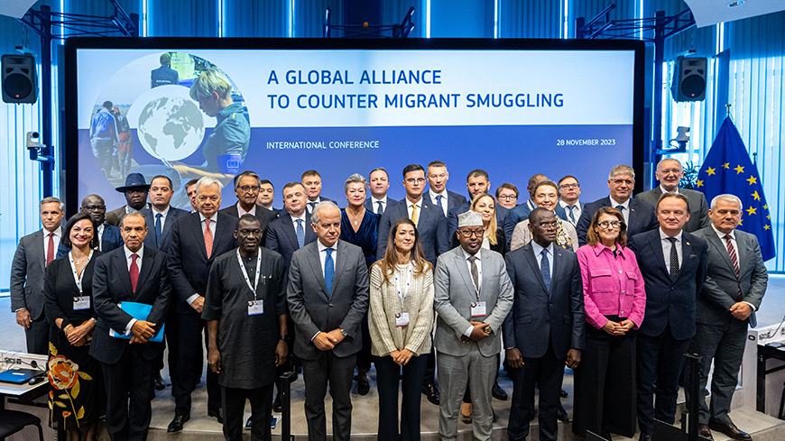 Secretary General at the International Conference on a Global Alliance to counter migrant smuggling in Brussels