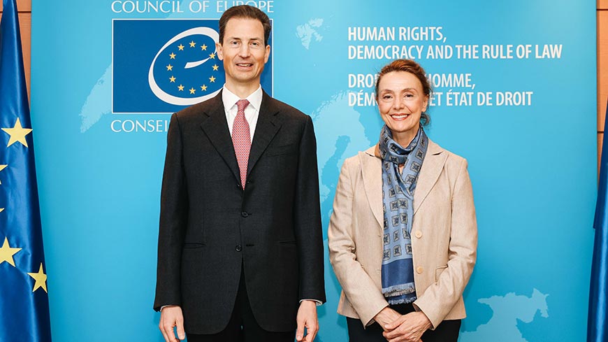 Secretary General meets Hereditary Prince of Liechtenstein