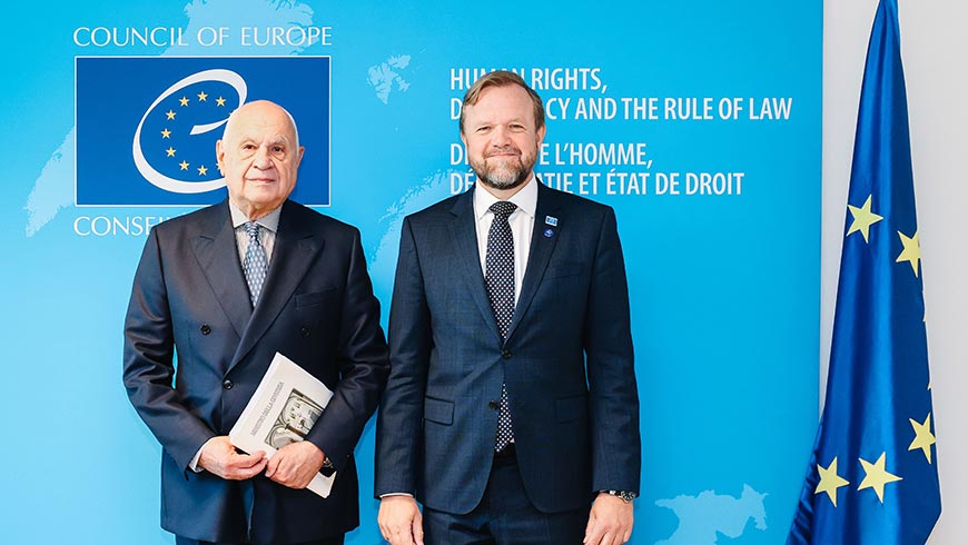 Deputy Secretary General Bjørn Berge and Carlo Nordio, the Minister of Justice of Italy