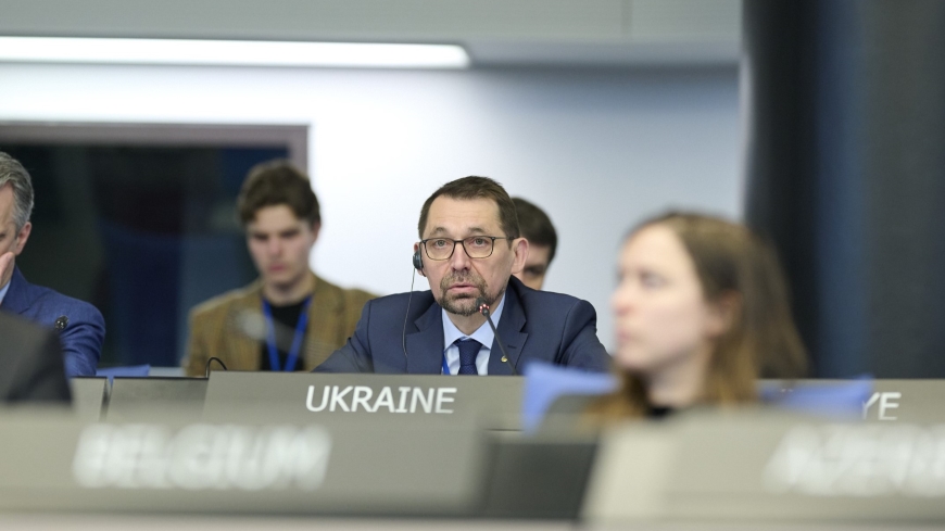 Mykola Tochytskyi, Permanent Representative of Ukraine to the Council of Europe, at the Committee of Ministers meeting