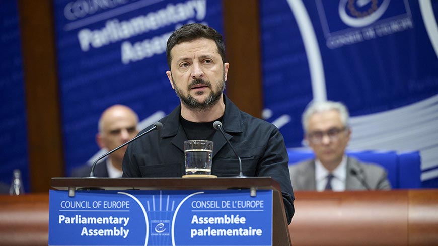 El presidente Zelenski acoge con satisfacción el compromiso de Europa con la justicia en un discurso ante la Asamblea Parlamentaria con motivo de la creación del Tribunal para el crimen de agresión