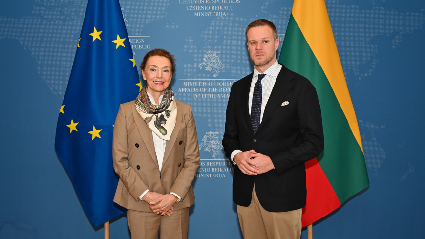 Council of Europe Secretary General Marija Pejčinović Burić meets Minister for Foreign Affairs of Lithuania, Gabrielius Landsbergis