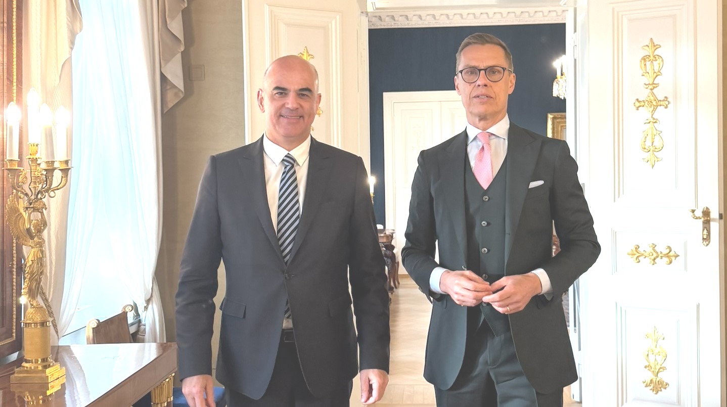 Secretary General Berset meets with President Stubb in Helsinki