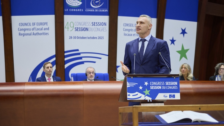 Vitali Klitschko, Mayor of Kyiv, who addressed Congress today