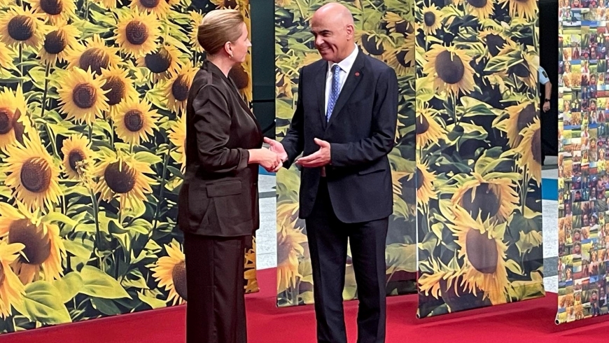 Secretary General Alain Berset with Danish Prime Minister Mette Frederiksen in Copenhagen