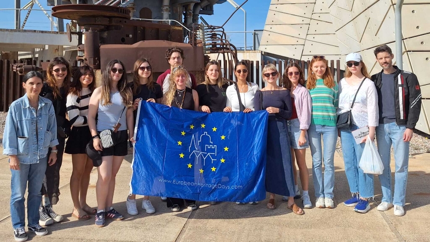 Visit from Meliana European Heritage Volunteers to Fundación Patrimonio Industrial / Photo credit: ARAE Patrimonio y Restauración