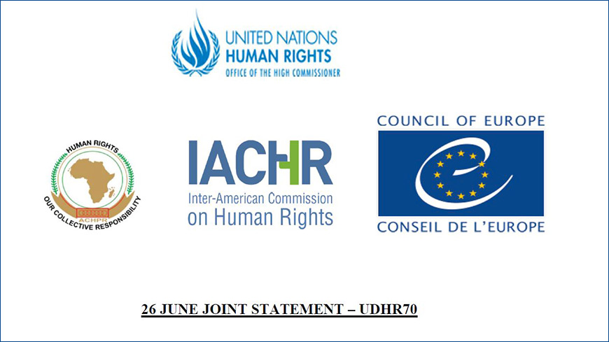 Dichiarazione congiunta in occasione della “Giornata internazionale delle Nazioni Unite a sostegno delle vittime della tortura”