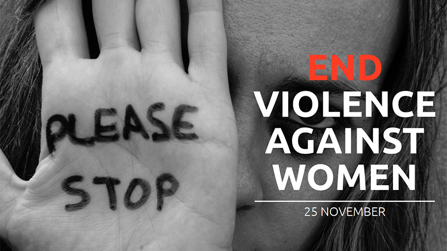 25 novembre: stop alla violenza contro le donne