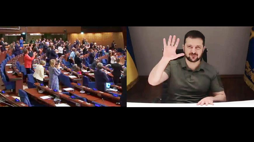 Volodymyr Zelenskyy tells PACE: ‘Never yet in history was united Europe as strong as it is today’
