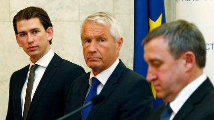 Kiew: Generalsekretär Jagland und Österreichs Außenminister Kurz treffen Ministerpräsident Jazenjuk