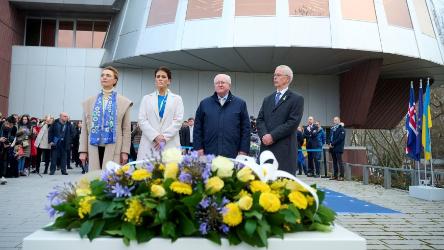 Au Conseil de l’Europe, une cérémonie commémore le début, il y a un an, de l’agression russe contre l’Ukraine