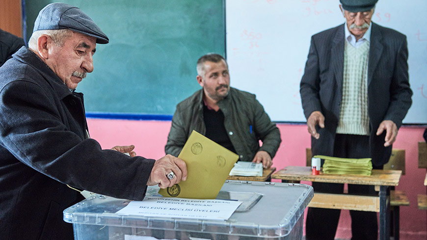 Polling station in Ankara, Turkey