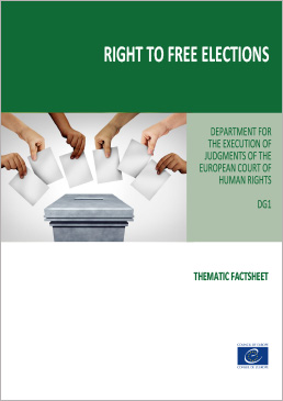 Thematic factsheet of the Department for the Execution of Judgments of the European Court of Human Rights : Right to free elections (2023)