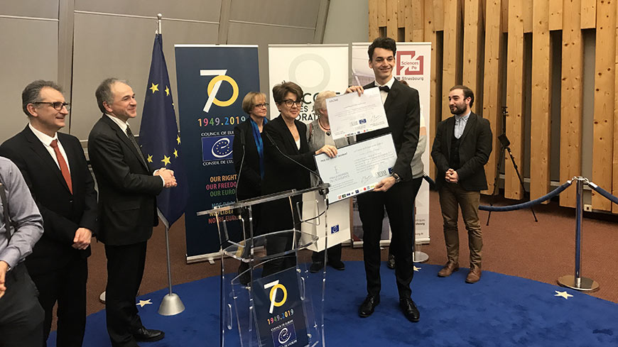 Simon Derieux-Billaud, Gewinner des Europäischen Preises für Eloquenz