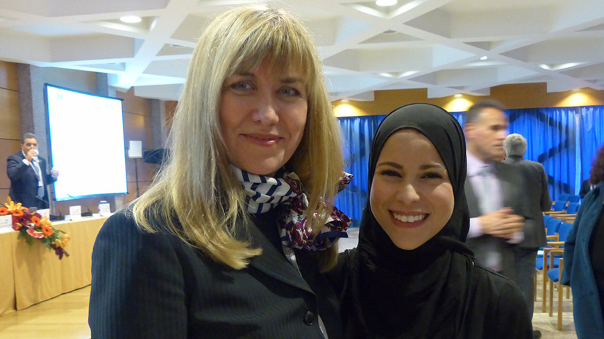 Snezana Samardzic-Markovic, Directrice générale de la démocratie et Alaa Murabit, activiste pour la paix