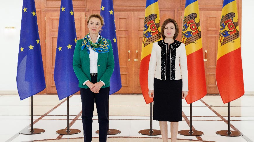 La Segretaria generale Marija Pejčinović Burić e la Presidente moldova Maia Sandu